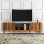 Hanah Home Lotus - 1340 Mueble de TV Rústico Bohemio Nogal